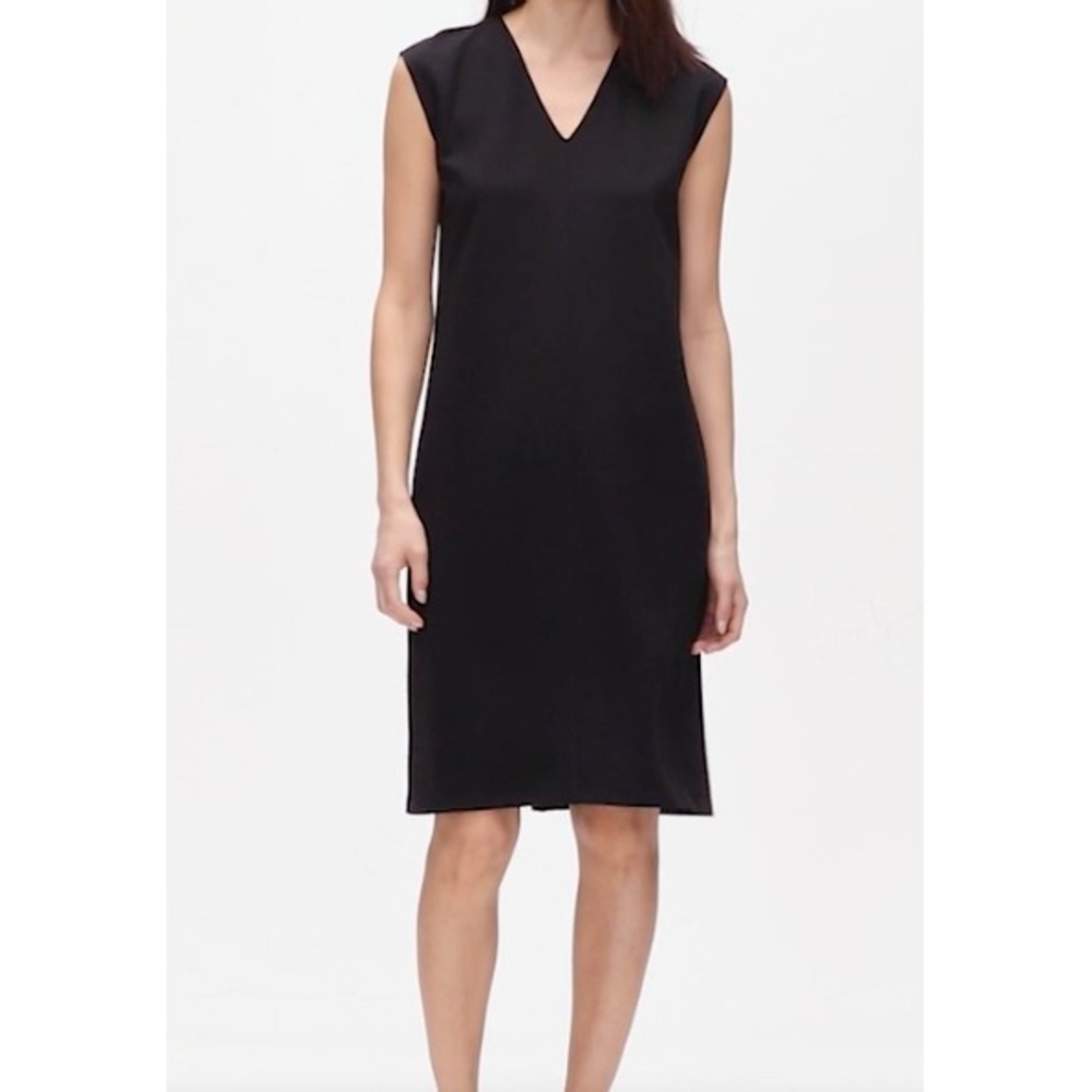 NWT EILEEN FISHER Shift Dress Flex Tencel Ponte Sleeveless Jersey Minimalist-SP